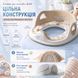 Дитяча накладка на унітаз з м&rsquo;яким EVA-сидінням, спинкою, ручками та захисним бортиком, бежевий 4014850 фото 3