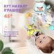 Мобіль дитячий на ліжечко акумуляторний з проектром, музична карусель на ліжечко Jungle Melody, блакитний 4013761 фото 6